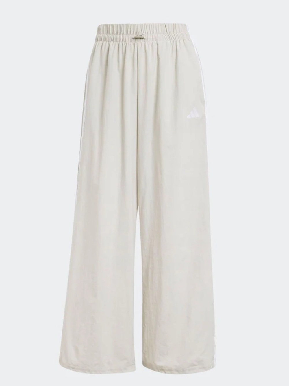 BRAND NEW NEVER WORN adidas Cream Wide-Leg Parachute Pants